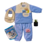 Baby Winter Fleece Suit Set (Top & Pant) - Cute Cartoon Design (0–15 Months)