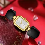 Women's Vintage Square Dial Watch with Premium Leather Strap – Luxury Quartz Timepiece
