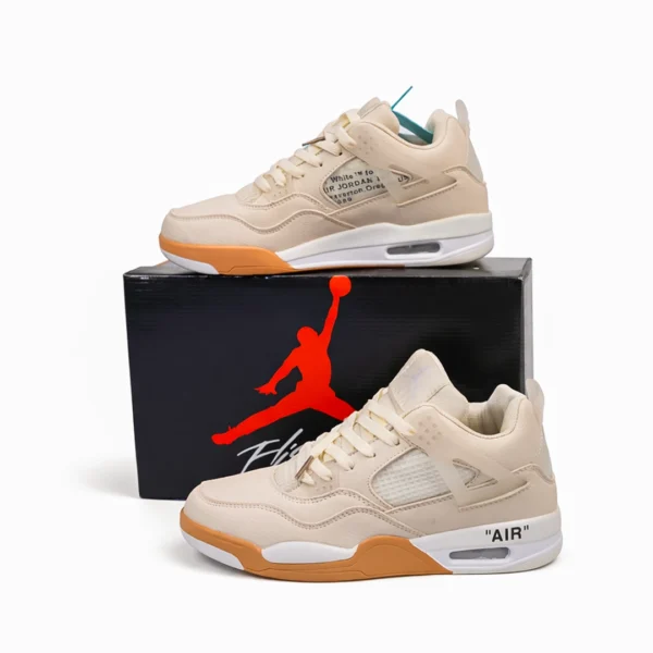 Air Jordan 3 Sneakers in Cream and Tan Color - Premium China Import