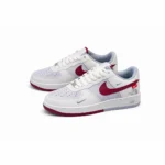 Men’s Premium Air Low Sneakers – White, Grey & Maroon (China Import)