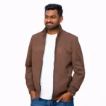 Men’s Premium Brown Zip Jacket (Imported)