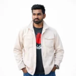 Men’s Premium Suede Finish Snap-Button Jacket (Steel Grey / Sand Beige / Jet Black / Olive Green)