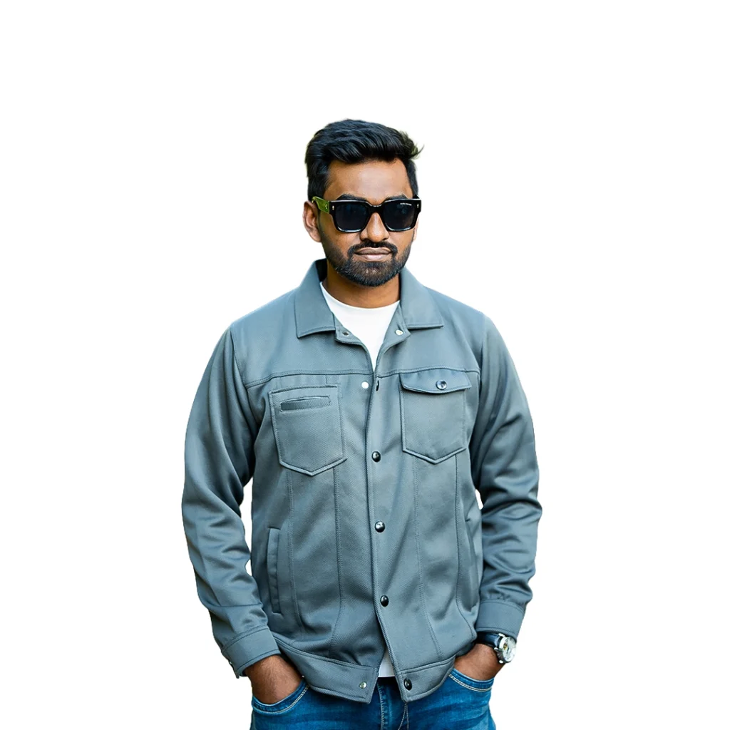 Men’s Premium Suede Finish Snap-Button Jacket (Steel Grey / Sand Beige / Jet Black / Olive Green)