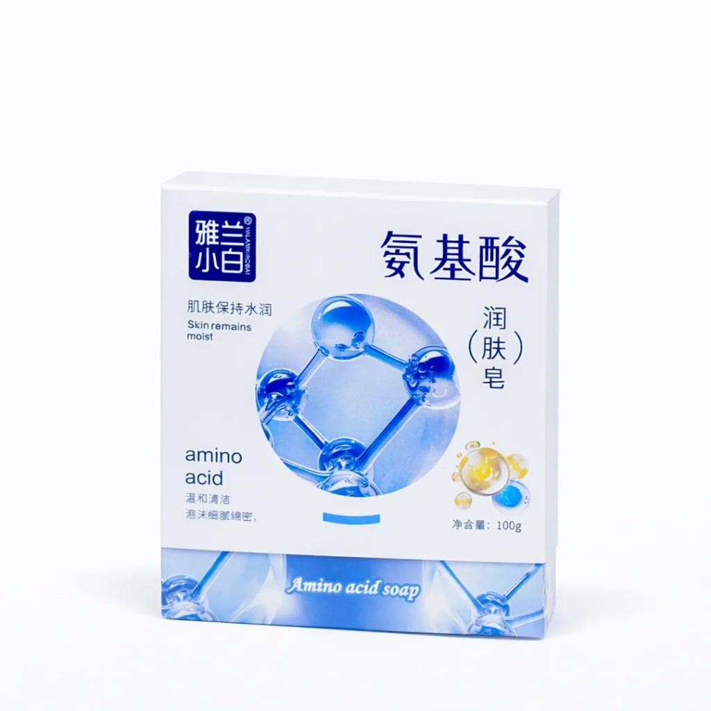 Amino acid moisturizing bath soap blue 100g for sensitive skin cleansing BD