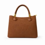 boSha Women’s Elegant Handbag – Textured Office Tote with Gold Hardware (Imported) - Image 4