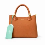 boSha Women’s Elegant Handbag – Textured Office Tote with Gold Hardware (Imported) - Image 3