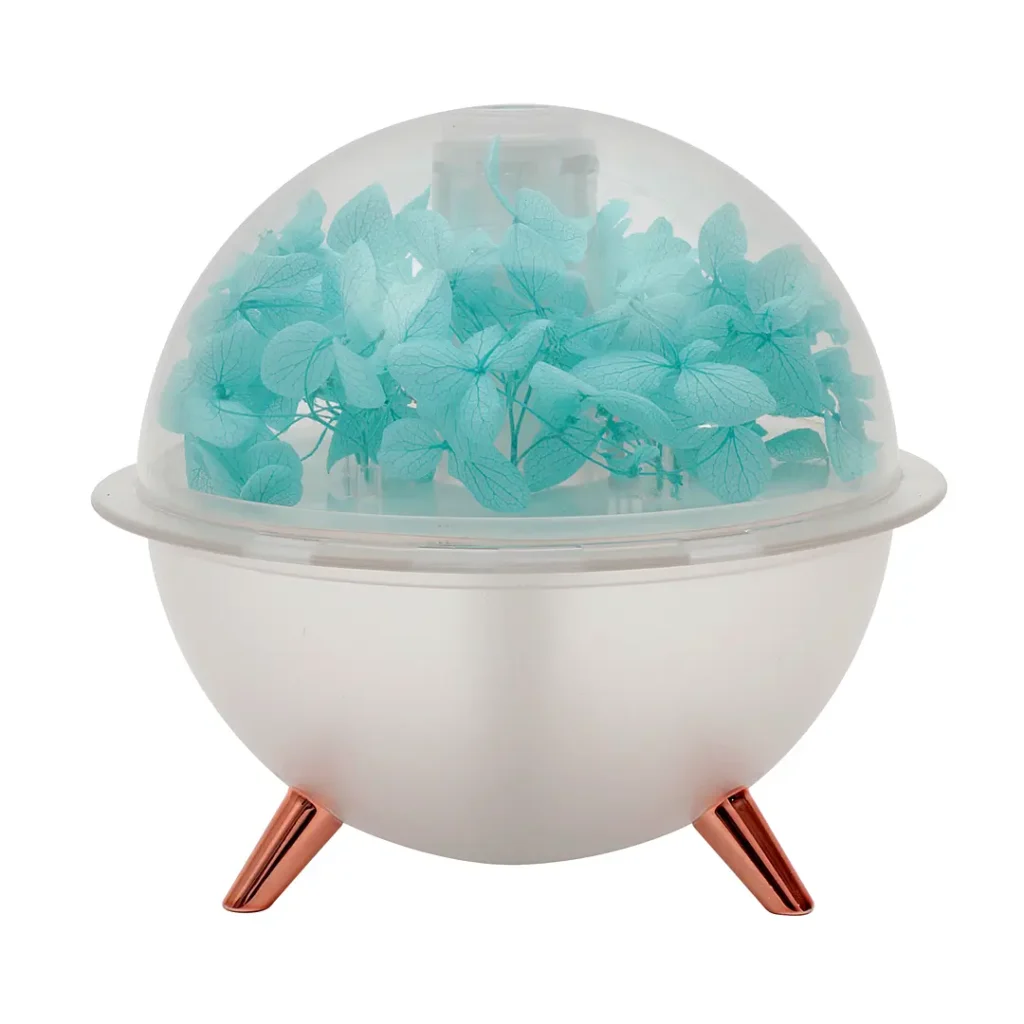 Blue crystal ball flower night lamp for bedroom decor BD