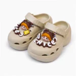 Ladies premium beige crocs with 3d nice charms imported BD