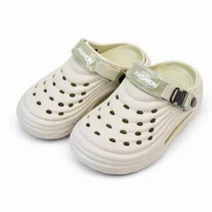 Men's premium off white fashion clogs with adjustable buckle strap imported BD