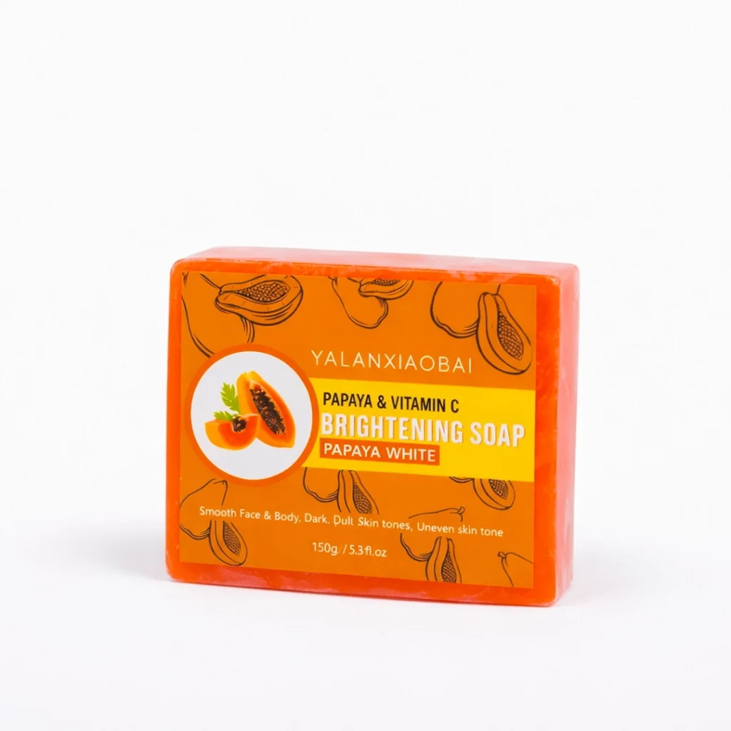 Yalanxiaobai Papaya and Vitamin C Brightening Soap for Dark Spots.