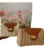 Women's handmade woven crossbody beach bags in natural tan and cream white colors available in Bangladesh