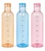 Motivational Time Marker Water Bottle in orange Blue and Pink