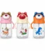 Kids Bear Water Bottle in Pink Cream Red and Orange Blue