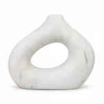 Premium Modern Abstract Ceramic Vase in White