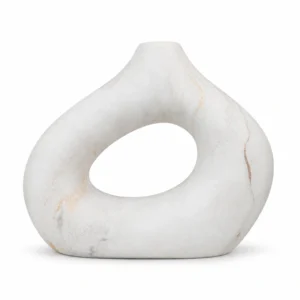 Premium Modern Abstract Ceramic Vase in White