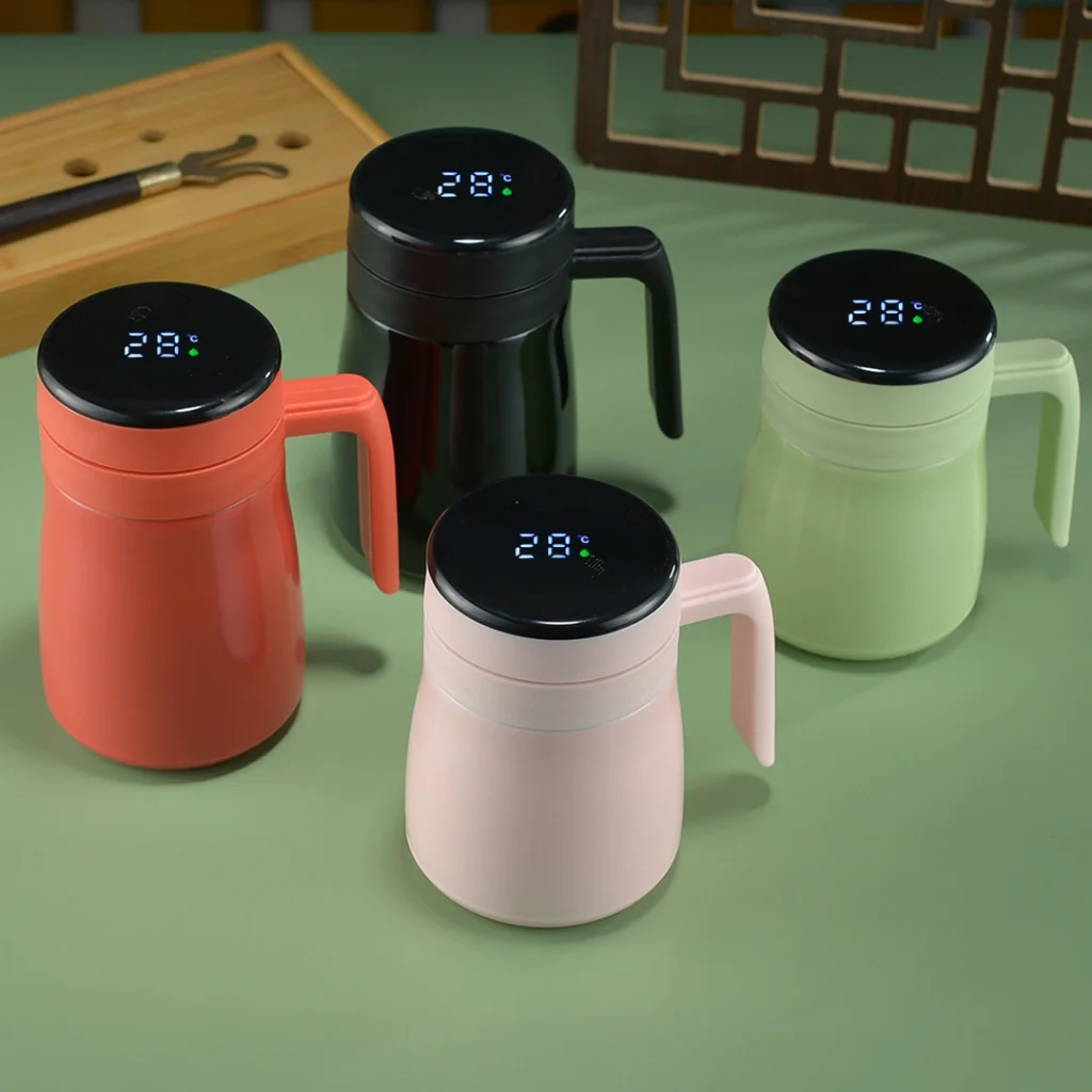 Smart Thermal Mug with LED Temperature Display in 5 Colors