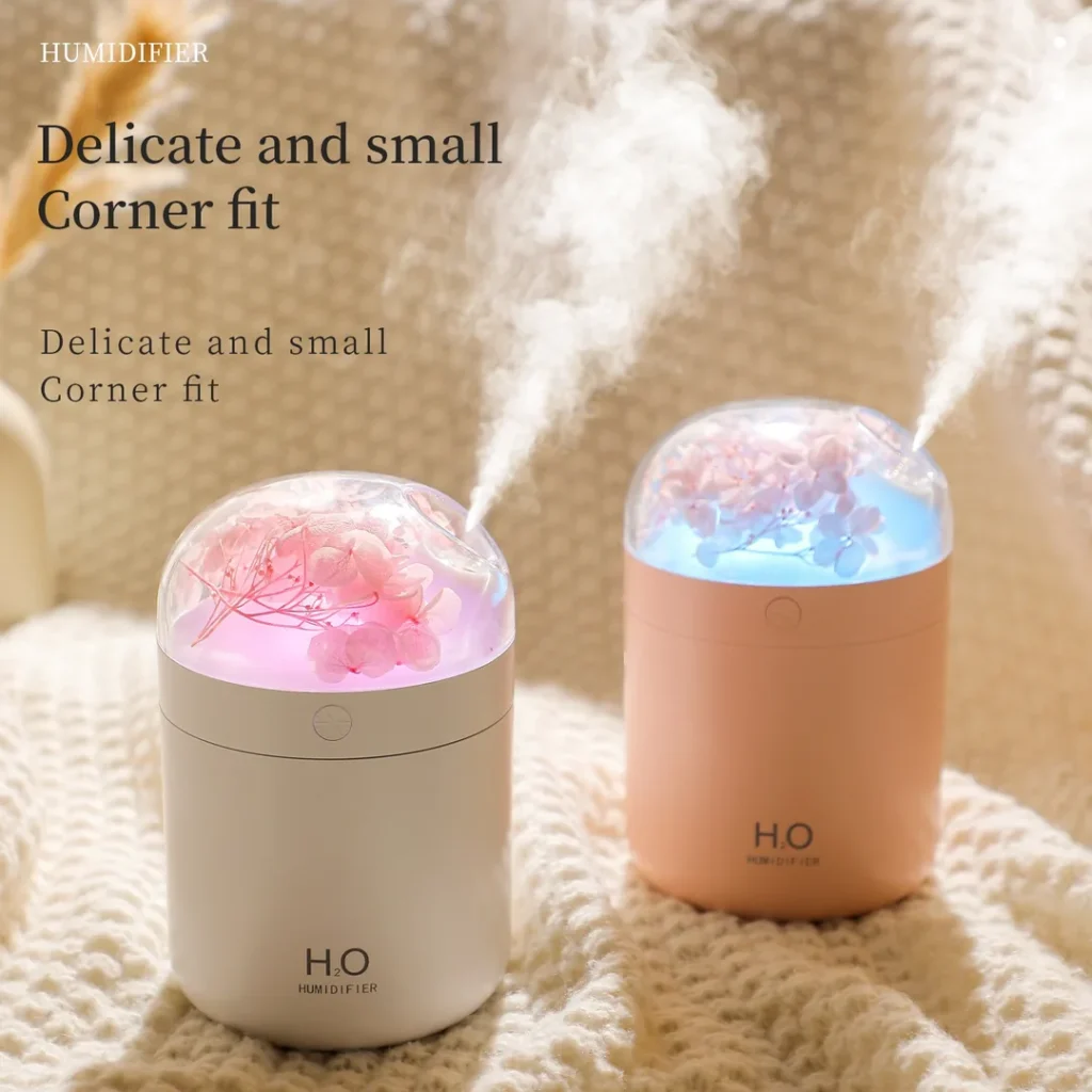 WT18 Eternal Flower Humidifier in White and Pink